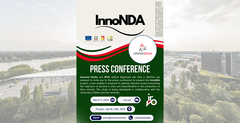 Innovations and Challenges in Sicilian Oenological Field, the InnoNDA project. Prowein, 17 march&nbsp;2025
