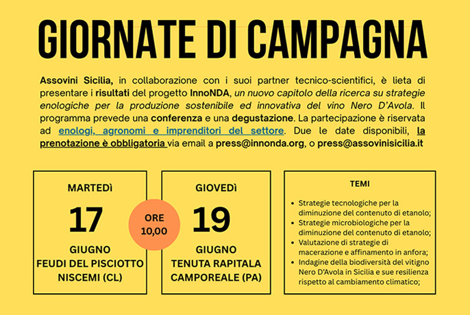 Innonda, i risultati del progetto. Due giornate di campagna il 17 e il 19 giugno 2025 (inizio ore&nbsp;10.00)